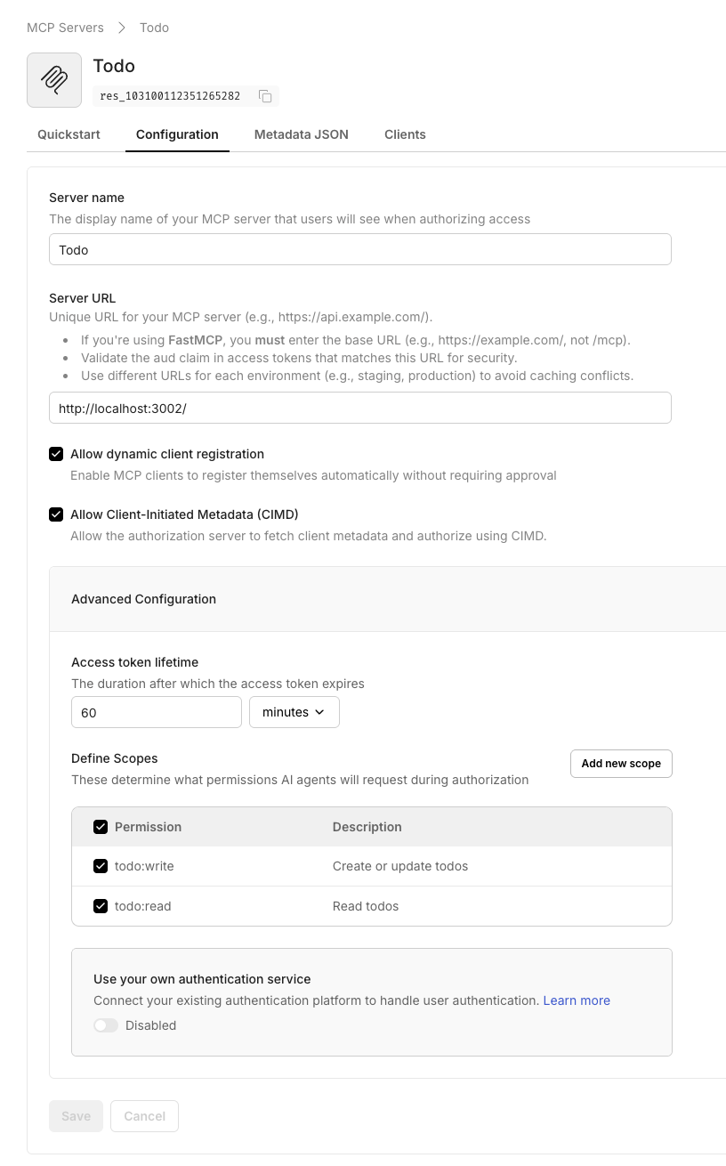 Register FastMCP server